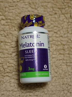 美国直邮 美国 Natrol 褪黑素缓释片 Melatonin sleep 3毫克100粒