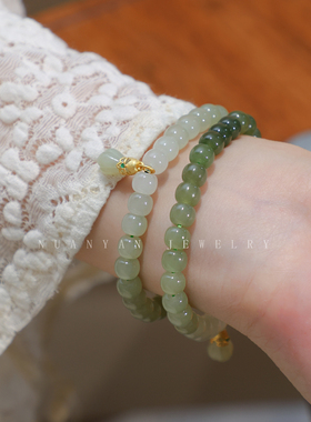 2023新款女和田玉兰花手链