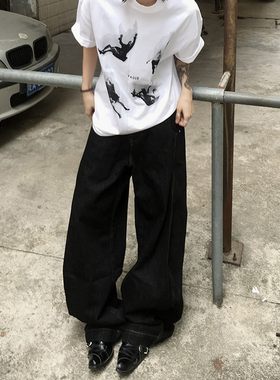 【张桂源同款】牛仔裤男弯刀裤