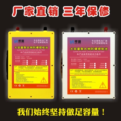 12v100ah大容量聚合物供电锂电池
