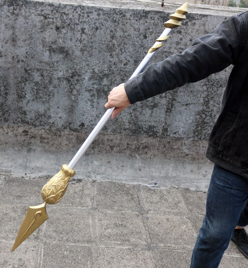 新款火尖枪魔童哪吒降世武器pu刀剑红缨枪玩具周边影视道具火尖枪