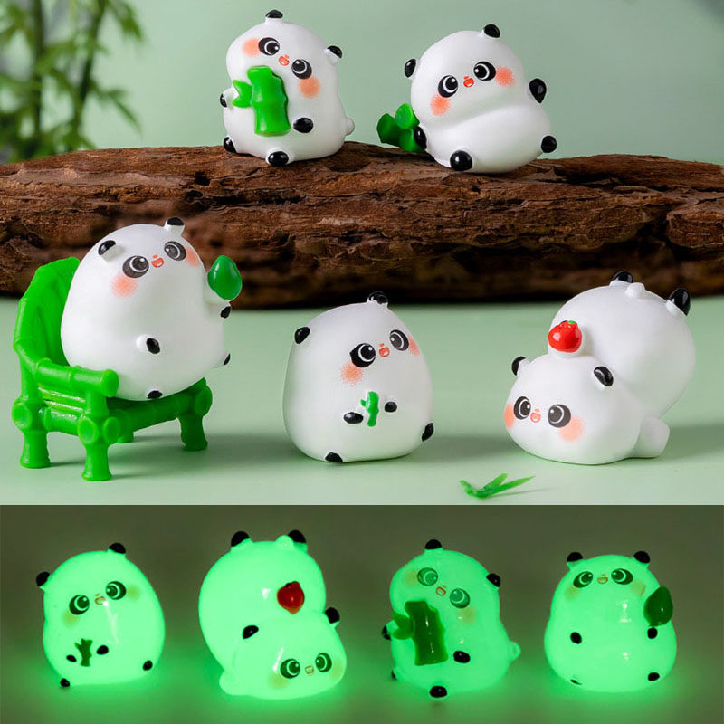 微景观摆件夜光小熊猫竹子创意手工造景蛋糕饰品迷你动物桌面摆设,家居饰品,装饰摆件,淘宝优惠券,粉丝福利购,淘宝优惠卷