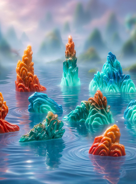 微景观手工造景假山石头装饰摆件