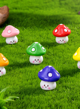树脂摆件卡通手工蘑菇微景观装饰