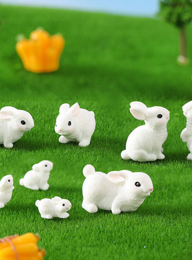 树脂摆件卡通手工可爱小动物兔子