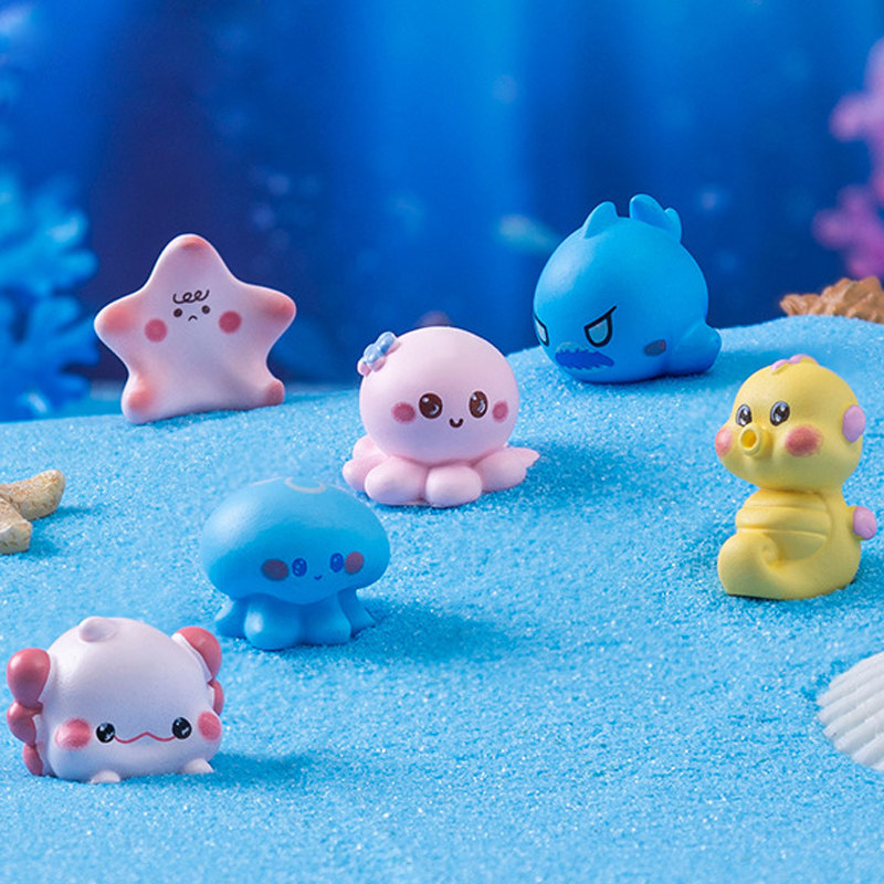 可爱海洋小动物微景观手工造景小饰品创意可爱树脂鱼摆件鲨鱼海星,家居饰品,桌面摆件,淘宝优惠券,粉丝福利购,淘宝优惠卷