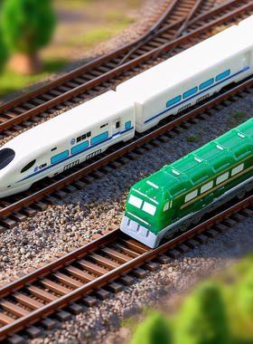 微景观卡通仿真和谐号火车头车厢