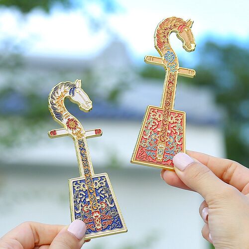 内蒙古马头琴冰箱贴金属浮雕冰箱贴内蒙古草原文创纪念品古风礼物