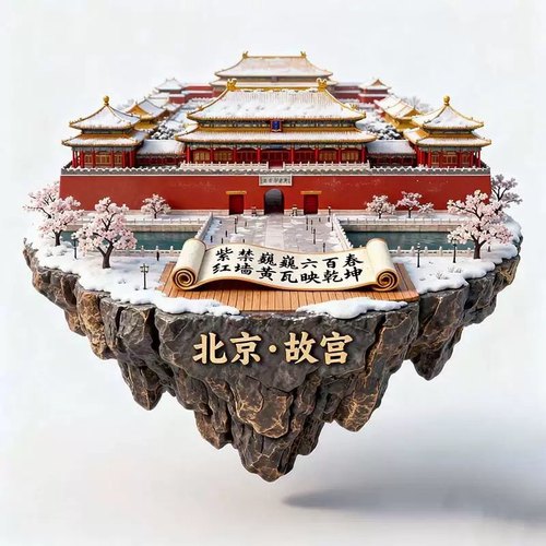 北京故宫悬浮冰箱贴2025新款金属立体磁贴北京旅游纪念品伴手礼物