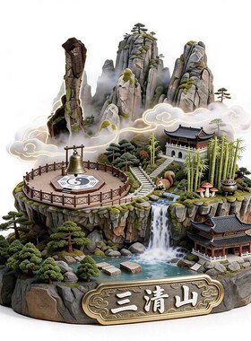江西三清山冰箱贴2026新款金属立体浮雕磁贴旅游纪念品文创伴手礼