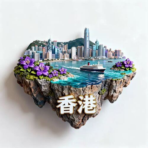 香港文创冰箱贴2025新款金属立体磁贴香港旅游纪念品伴手礼物