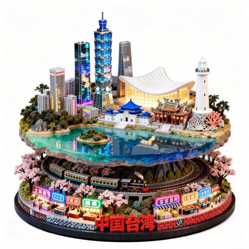 中国台湾文创冰箱贴2026新款金属浮雕磁贴旅游纪念品伴手礼物装饰