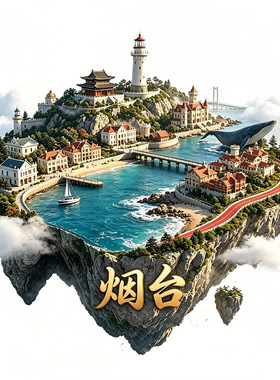 山东烟台文创冰箱贴2026新款金属浮雕磁贴旅游纪念品文创伴手礼