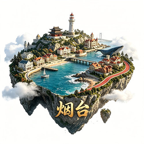 山东烟台文创冰箱贴2026新款金属浮雕磁贴旅游纪念品文创伴手礼