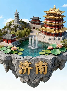 济南文创冰箱贴2025新款金属浮雕磁贴山东济南旅游纪念品伴手礼物