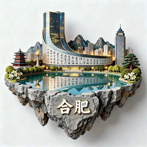 合肥文创冰箱贴2025新款立体悬浮金属磁贴安徽旅游纪念品伴手礼物