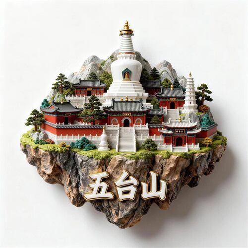 山西五台山文创冰箱贴2026新款立体浮雕磁贴旅游纪念品伴手礼物