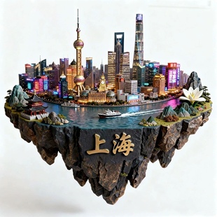 上海文创冰箱贴金属浮雕磁贴东方明珠3D立体旅游伴手礼旅游纪念品