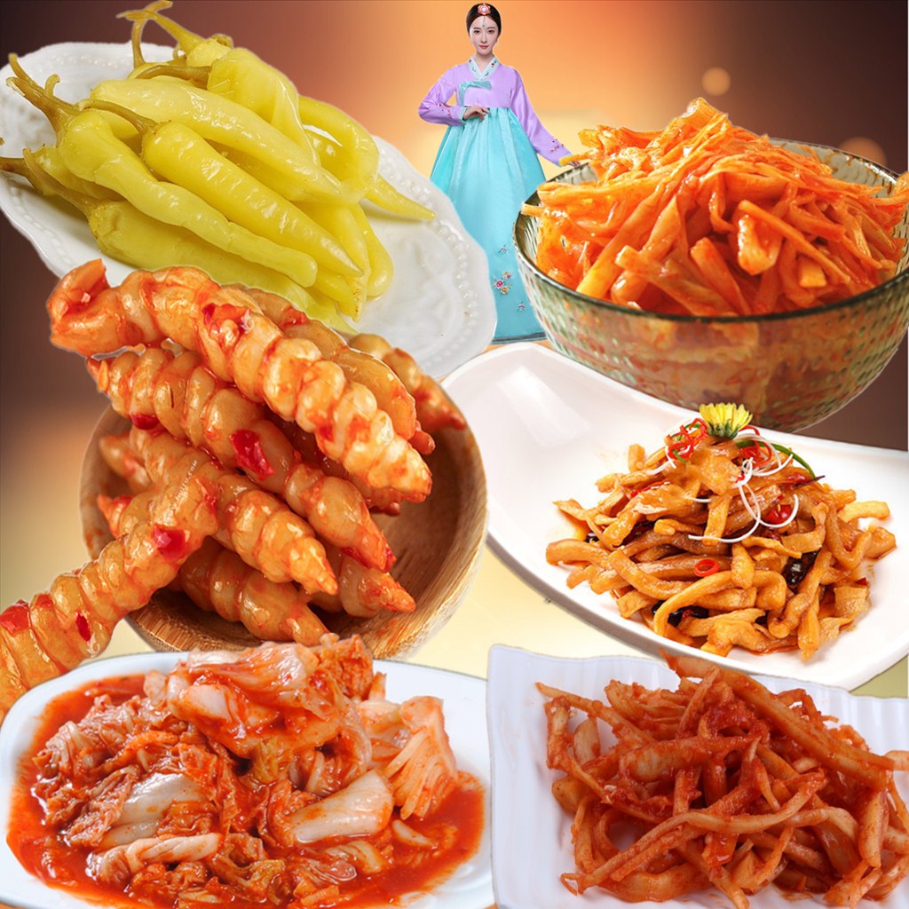辣白菜韩国泡菜朝鲜咸菜东北特产辣白菜开胃菜下饭菜酱菜4件包邮