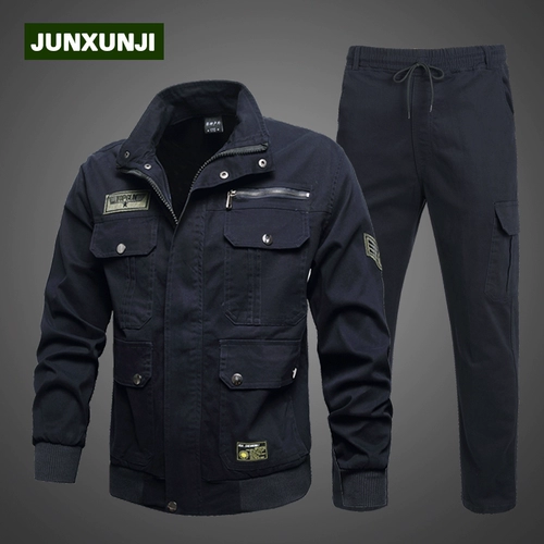 Осенний хлопковый эластичный износостойкий комбинезон, увеличенная толщина, защита от ожогов