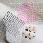 美甲贴纸浮雕镂空迷你蝴蝶结金色银色温柔小号指甲装 饰2026年新款