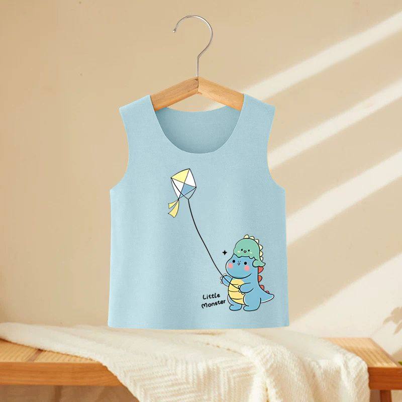 德绒儿童保暖背心内穿秋冬男童马甲宝宝加绒打底内衣女童德绒吊带