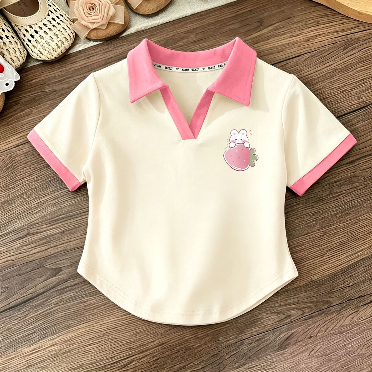 女童夏季纯棉翻领短袖POLO衫