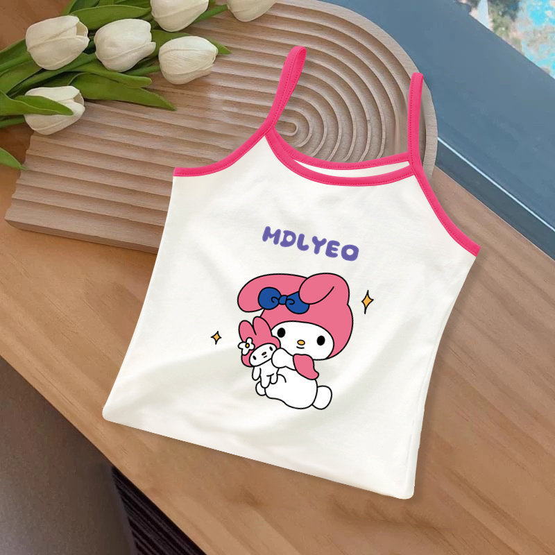 女童背心夏季薄款纯棉小吊带儿童内穿无袖护肚上衣女宝宝外穿吊带