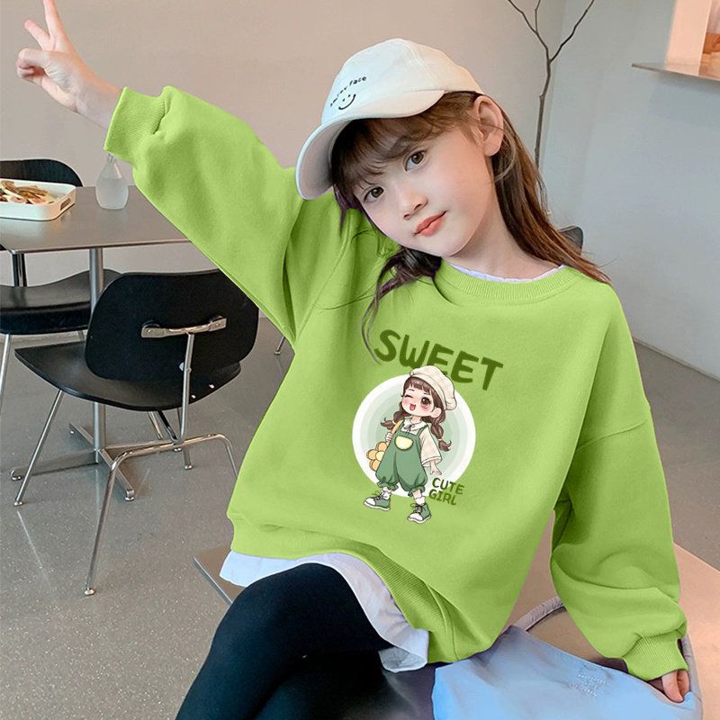 女童卫衣春秋款2024新款儿童早秋装上衣洋气时髦女孩秋季长袖衣服