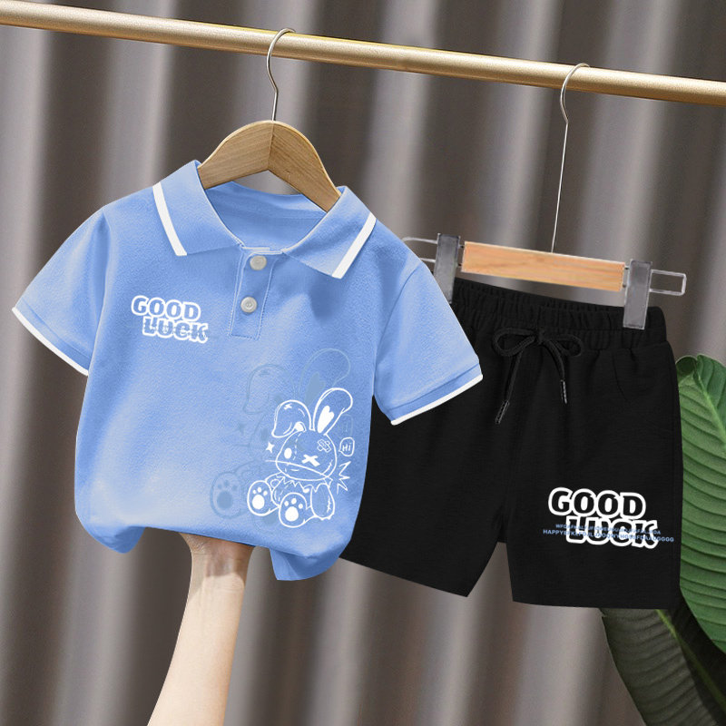 男童夏装POLO衫套装夏季新款中大童帅气短袖儿童装夏天运动两件套