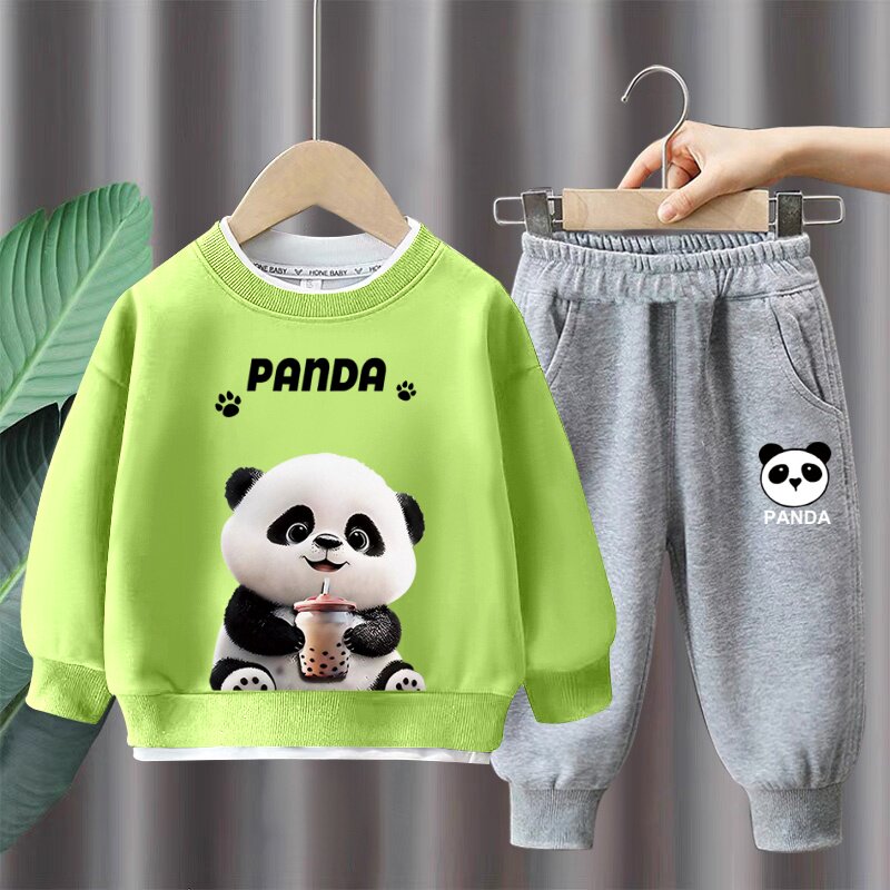 男童运动套装春秋款25新款儿童装卡通帅气男孩宝宝秋季卫衣两件套