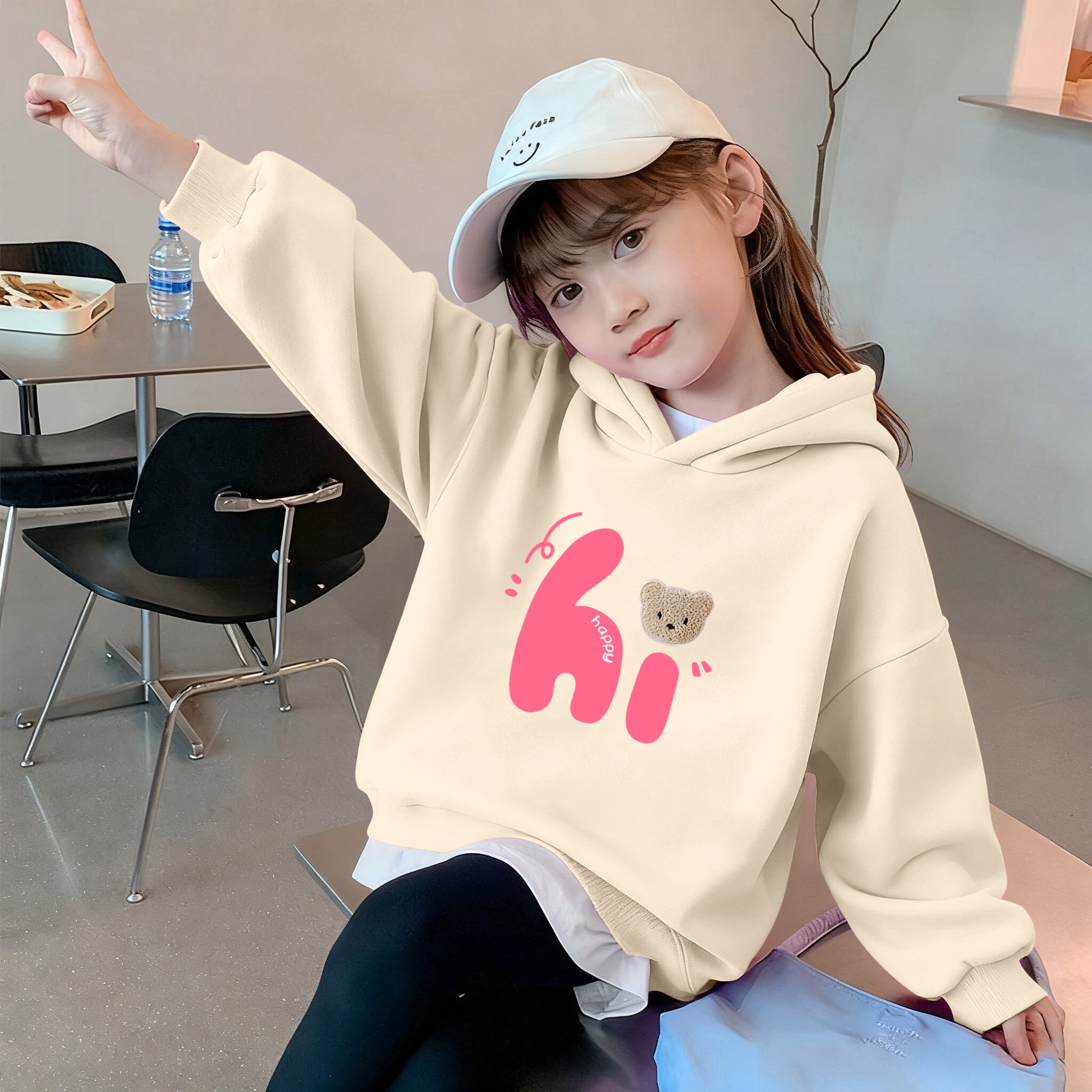 儿童连帽卫衣女童休闲宽松