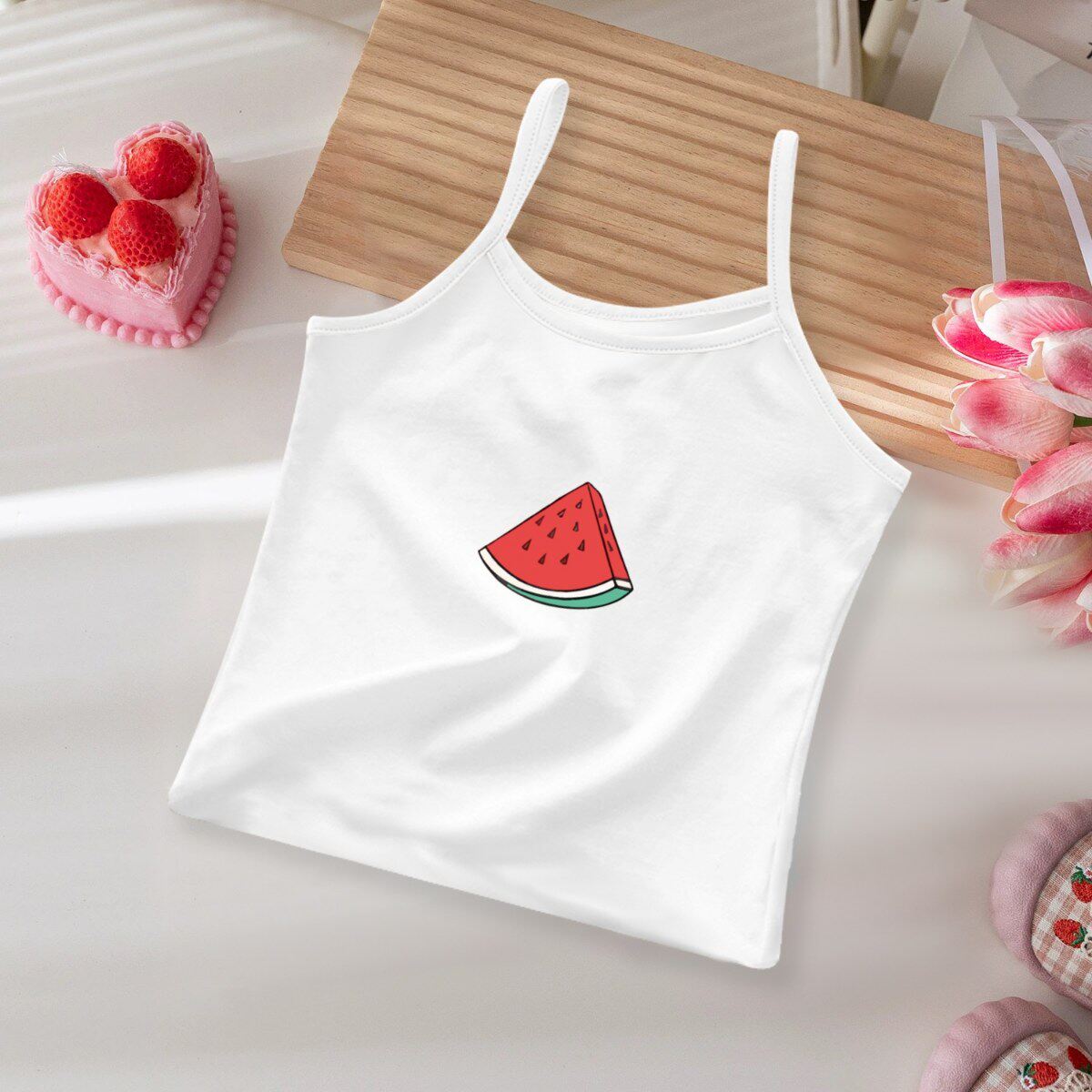 女童甜辣小背心夏季2025新款女孩洋气时髦可外穿吊带甜美韩系上衣