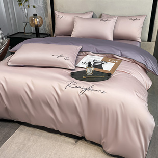 轻奢高级感160支长绒棉四件套全棉纯棉100床单被套床笠款 床上用品