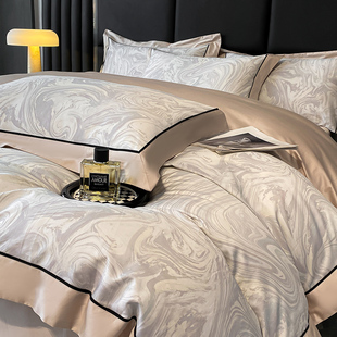 轻奢160支纯棉田园印花四件套全棉床单被套床笠新款 高端床上用品