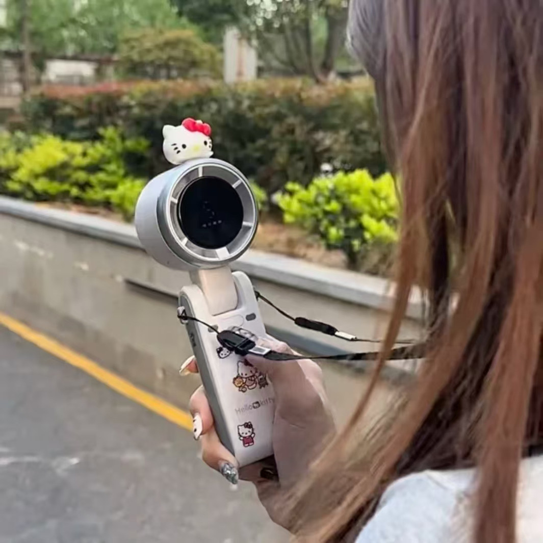 手持小风扇便携式usb充电桌面宿舍小型折叠强力劲风挂脖电风扇