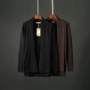 Áo len nam mùa thu dệt kim màu trơn, áo khoác nịt len ​​nam phiên bản mỏng Hàn Quốc mặc một phần dài của áo len áo choàng 6808 - Áo khoác đôi áo khoác đôi đẹp
