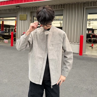 【王零五】高级感哈林顿结构设计皮衣夹克百搭潮流情侣款式