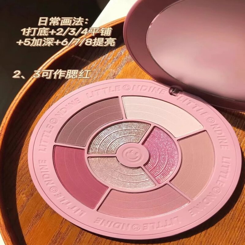 小奥汀黑胶唱片片眼影盘心动缓存小奥丁紫胶粉胶迪士尼粉白胶正品