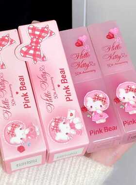 pinkbear皮可熊水精华口红s04糖光s05唇釉皮克熊hellokitty联名