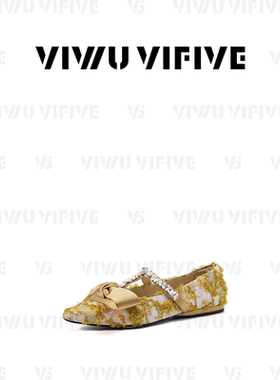 V5 VIWU·VIFIVE「岚屿」千金风流苏水钻蝴蝶结春季单鞋女款新款