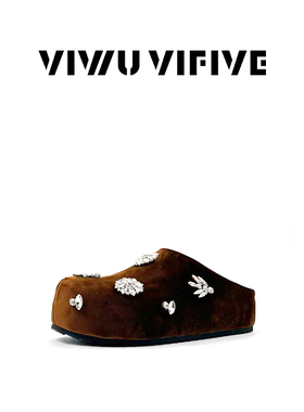 V5 VIWU·VIFIVE「大王·高奢」勃肯鞋流光风厚底水钻时尚拖鞋子