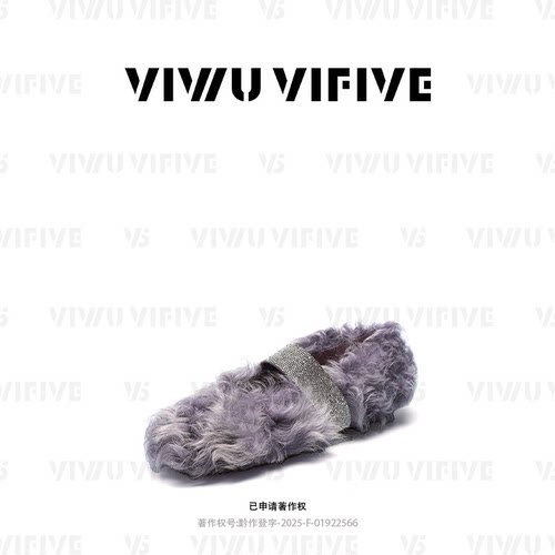 格拉多羊卷毛平底单鞋子女