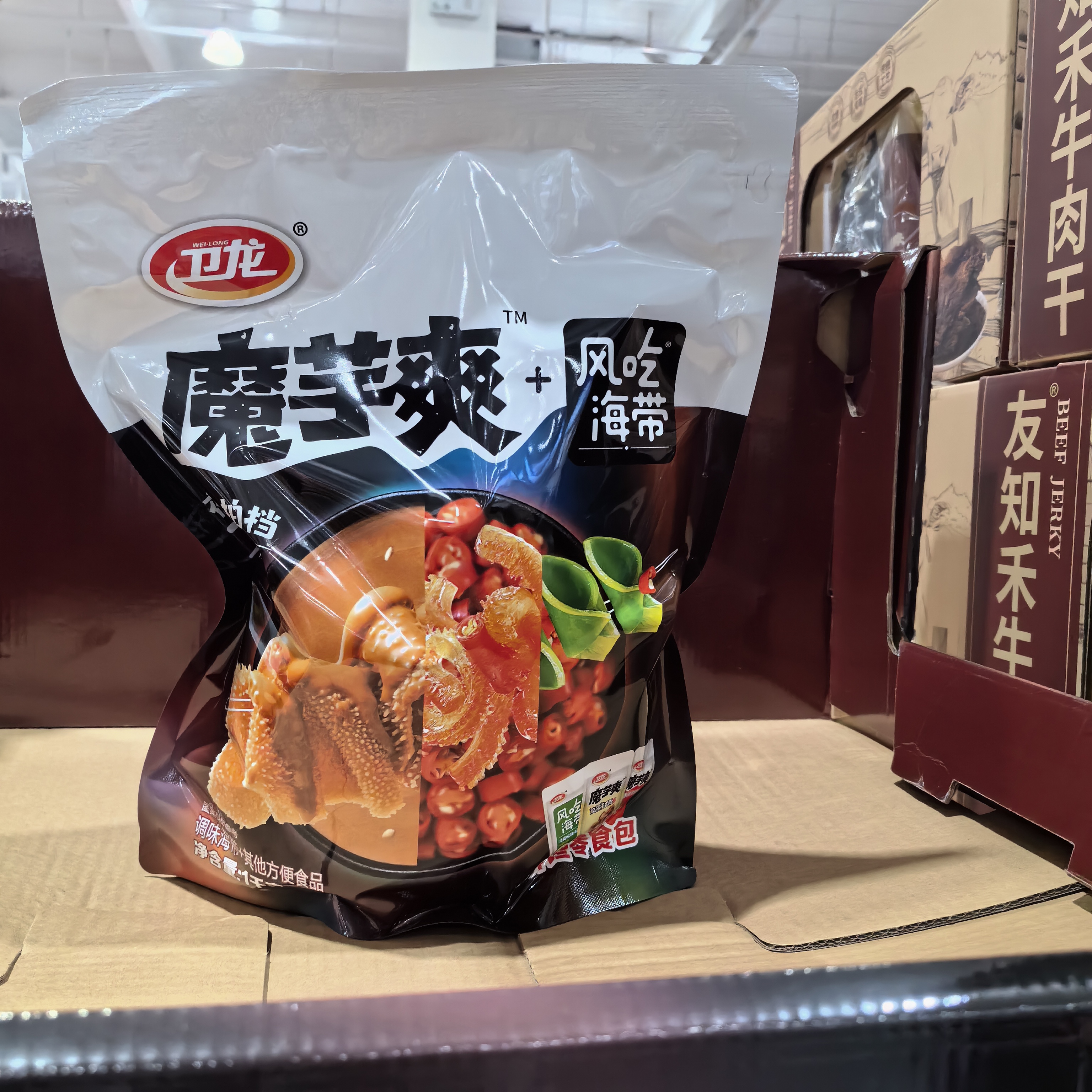 开市客代购 卫龙魔芋爽1kg 解馋零食包风味海带素毛肚