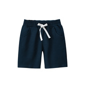 2025夏季 男童宝宝中裤 纯色五分儿童短裤 27kids纯棉童装 竹节棉薄款