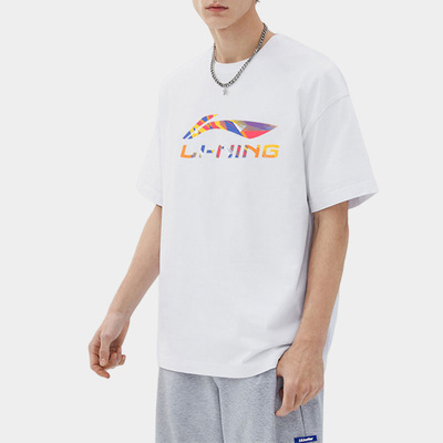 Lining/李宁正品男子时尚百搭休闲舒适透气圆领短袖T恤AHSS775