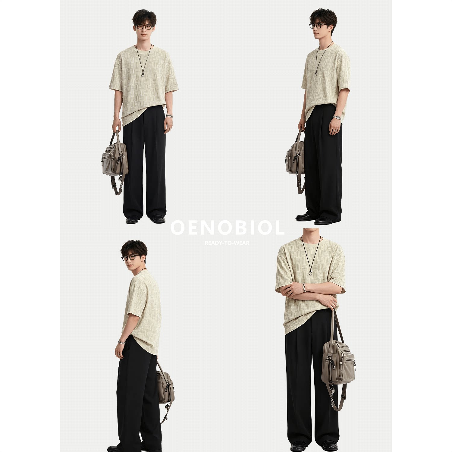 【夏季冰丝西裤】男士垂坠感冰凉透气阔腿直筒高级感通勤休闲长裤