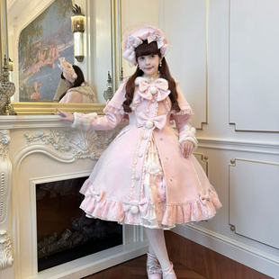 cp先行团尾款 原创Lolita甜美风毛呢大衣外套保暖夹棉 妮可兔