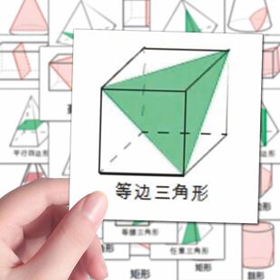 160张图推扩展题型贴纸数学几何图形横截面合集素材笔记参考贴画