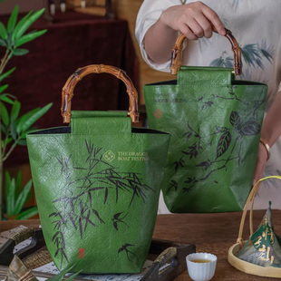 杜邦纸手提袋定制手拿包礼品广告活动展会端午节日订做印刷logo图